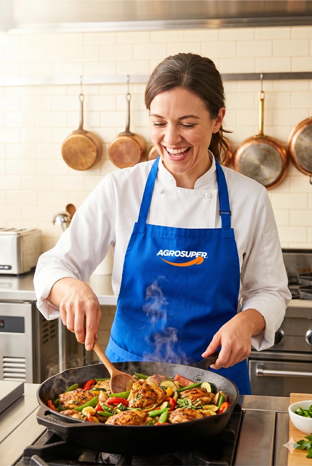 Chef profesional cocinando